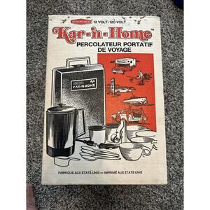 Vintage Empire Kar-n-Home 16pc Travel Kit Coffee Maker Model #1670-25;